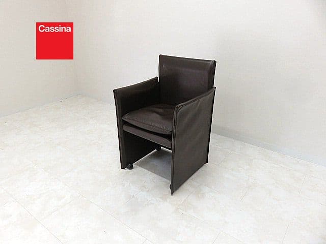 カッシーナ 401 BREAK アームチェア マリオ・ベリーニ　本革チェア
