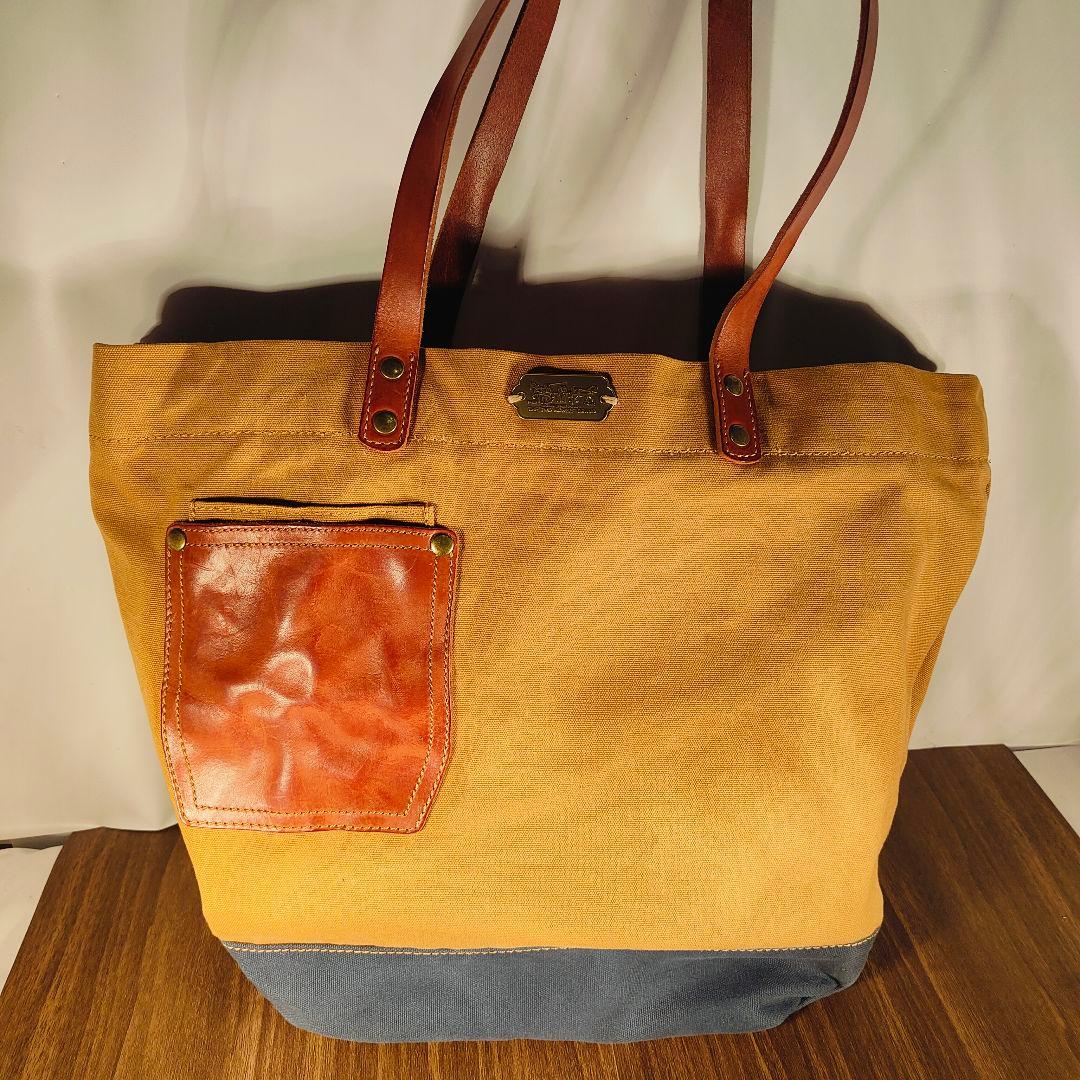 【極美品】Levi’s　キャンバス×本革トートバッグ｜2Horseプレート搭載