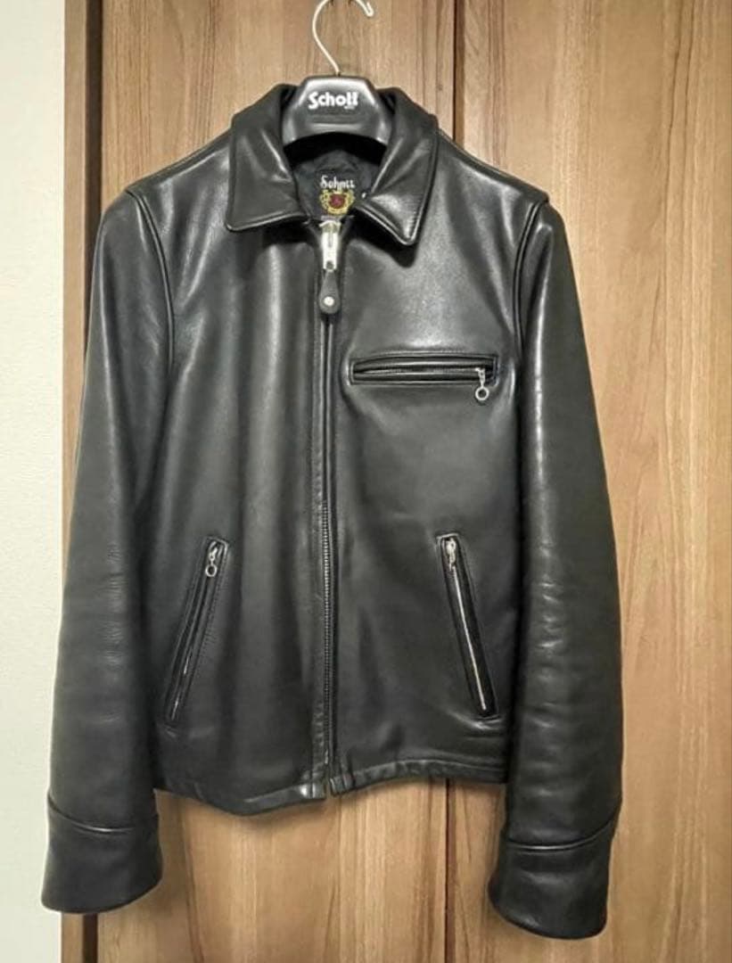 Schott シングルライダース 黒 レザージャケット　36