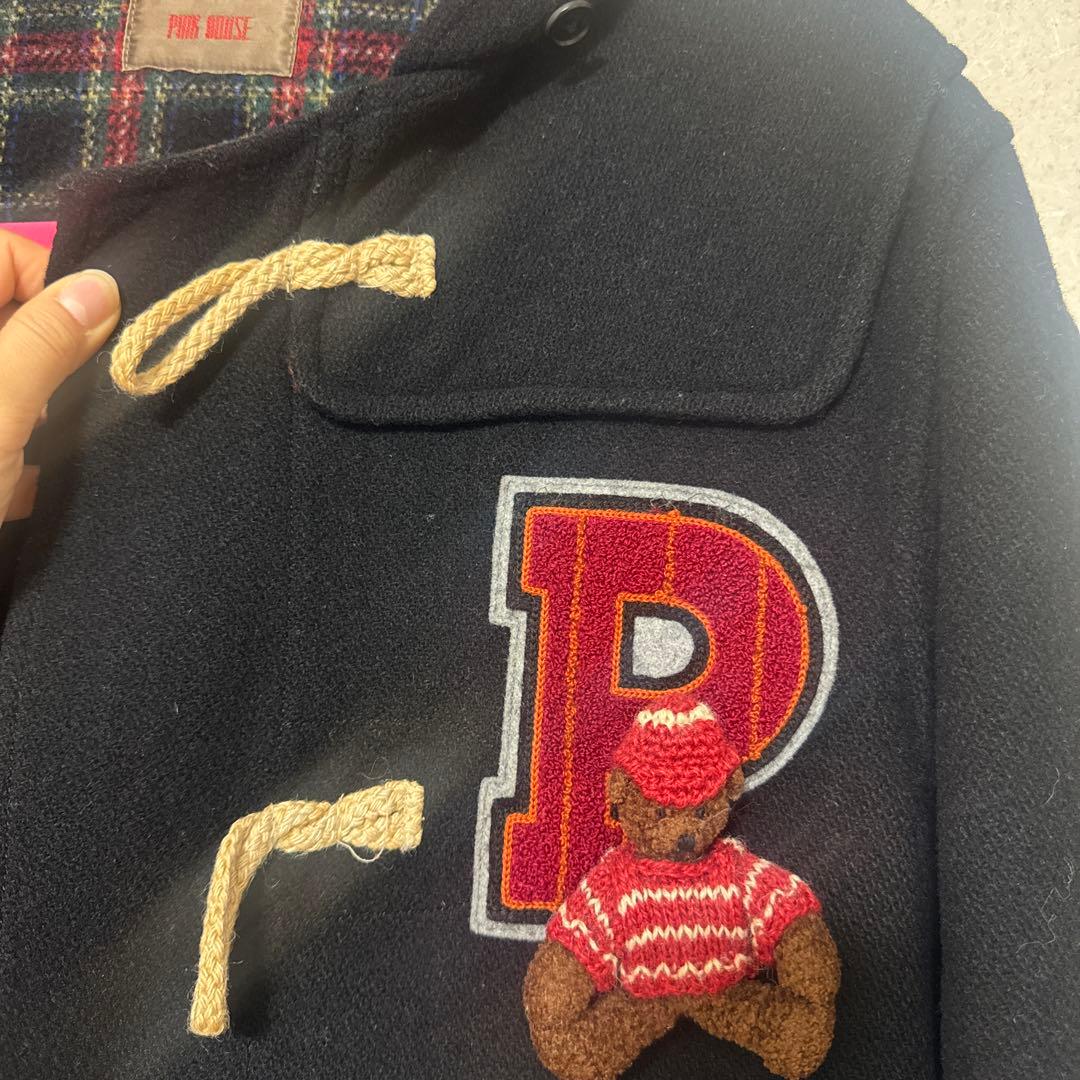 ピンクハウス　PINK HOUSE ダッフルコート　クマモチーフ付き