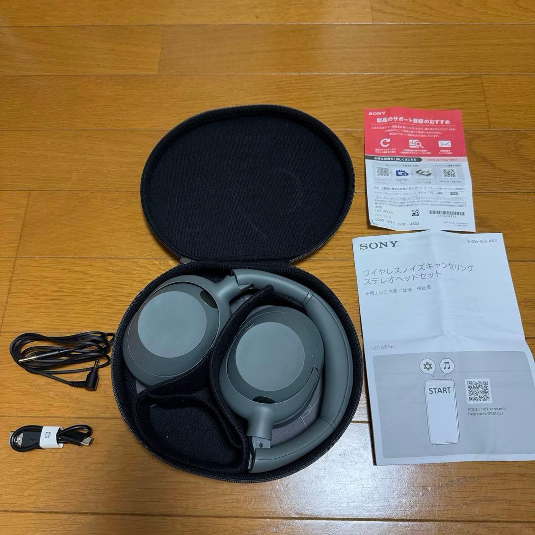 SONY ワイヤレスヘッドホン グレー　WH-ULT900N ULT WEAR